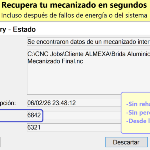 Beneficios de usar CNC Job Recovery PlugIn para Mach3